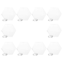 40Stk Transparentes Schild Hexagon Blank Sign Wedding