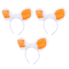 6Stk Kuschelige Haarband Weiß Fluffy Tier Kostüm