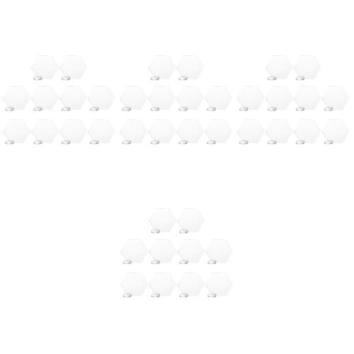40Stk Transparentes Schild Hexagon Blank Sign Wedding 2