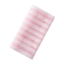 Gentle Exfoliating Bath Towel Long Back Scrubber-Pink stripes