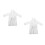 2St Eenvoudige Witte Badjas Mini Pop Accessoires DIY Gebruik 10