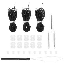 3Sets Zwarte Rv Blind Onderhoud Kit Plastic Nylon Voor Caravan Shades