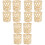12Ud Fundas Decorativas Para Macetas Bambú Tejido Beige Estilo Rústico 5