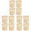 12Ud Fundas Decorativas Para Macetas Bambú Tejido Beige Estilo Rústico 4