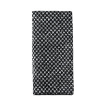 Soft Long Bath Scrub Towel for Sensitive Skin-Black grids