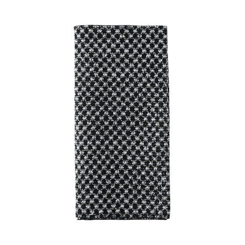 Soft Long Bath Scrub Towel for Sensitive Skin-Black grids