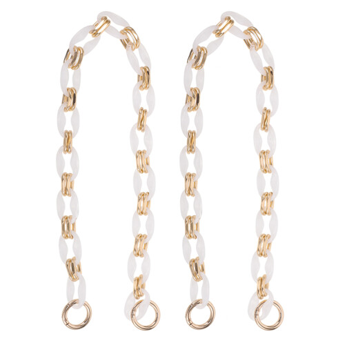 2St Decoratieve Ketting Voor Handtas Wit Vintage Design