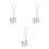 3Pièces Ornements Cristal Lettres Charm 7