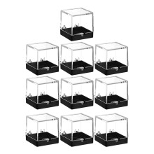 40Stk Aufbewahrungsbox Klar Kristall Schmuck Präsentation