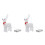 2Pcs White Holiday Light-Up Reindeer Ornaments for Window Display 7