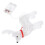 2Pcs White Holiday Light-Up Reindeer Ornaments for Window Display 2