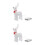 2Pcs White Holiday Light-Up Reindeer Ornaments for Window Display 5