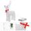 2Pcs White Holiday Light-Up Reindeer Ornaments for Window Display 11
