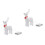 2Pcs White Holiday Light-Up Reindeer Ornaments for Window Display 9