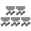 100Pcs Dark Grey Plastic Toy Train Track Joiners and Expansion Pieces 7
