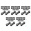 100Pcs Dark Grey Plastic Toy Train Track Joiners and Expansion Pieces 9