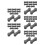 100Pcs Dark Grey Plastic Toy Train Track Joiners and Expansion Pieces 8
