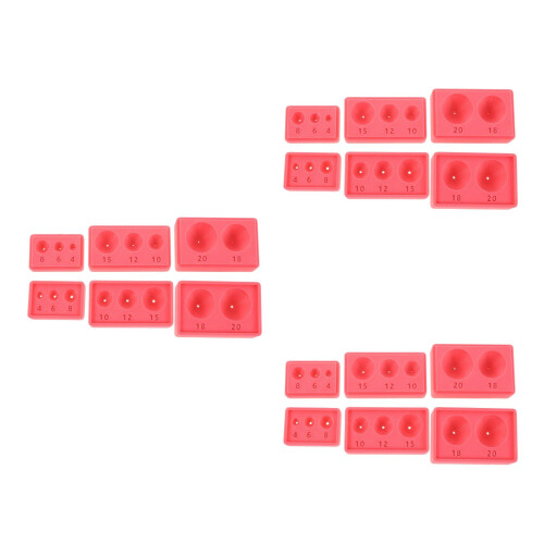 9Pcs Watermelon Red Clay Sphere Molds for Uniform Polymer Bead Making 1