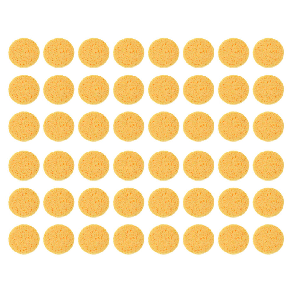 Ohphcall 100Pcs Makeup Removal Sponge Yellow For Deep Cleansing And Smooth Skin