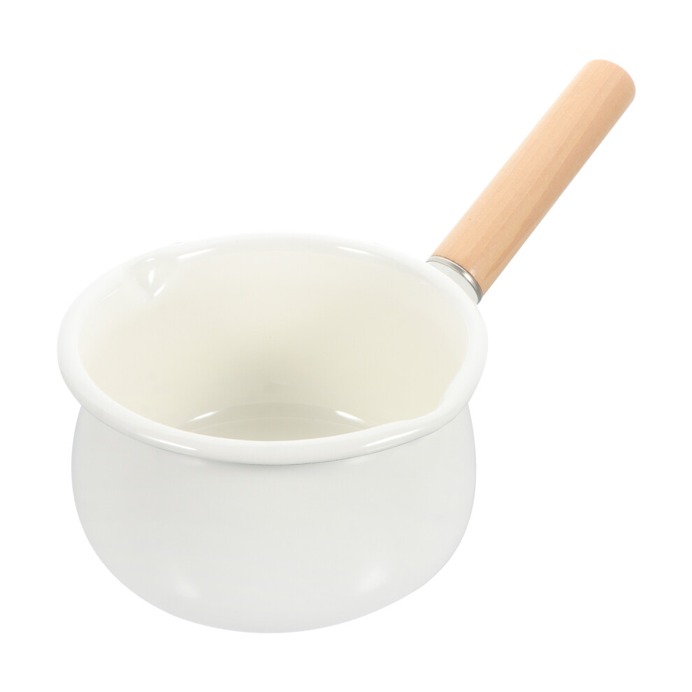 Villcase 2Pcs White Kitchen Stockpot Baby Food Pot Multifunctional Soup Pan