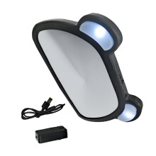 2Pcs Observation Mirror Adjustable Black ABS Material
