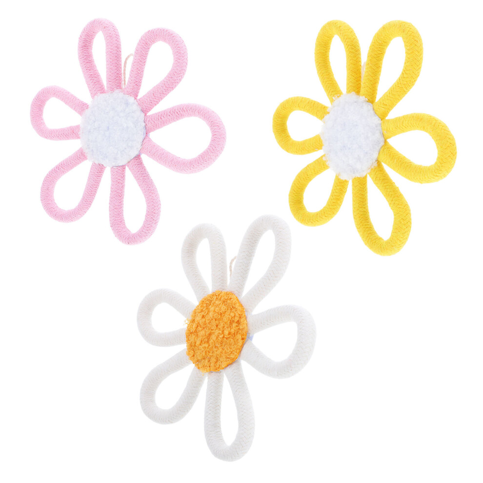 9Pcs Boho Style Cotton Rope Daisy Wall Hanging Kids Room Nursery Decor Ohphcall