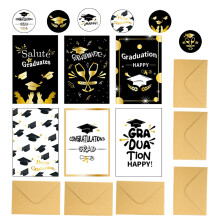 4Sets Multi Color Graduation Congrats Cards Delicate Paper Invitations
