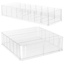 6Pz Organizer Scrivania Trasparente in Acrilico Per Soldi E Monete