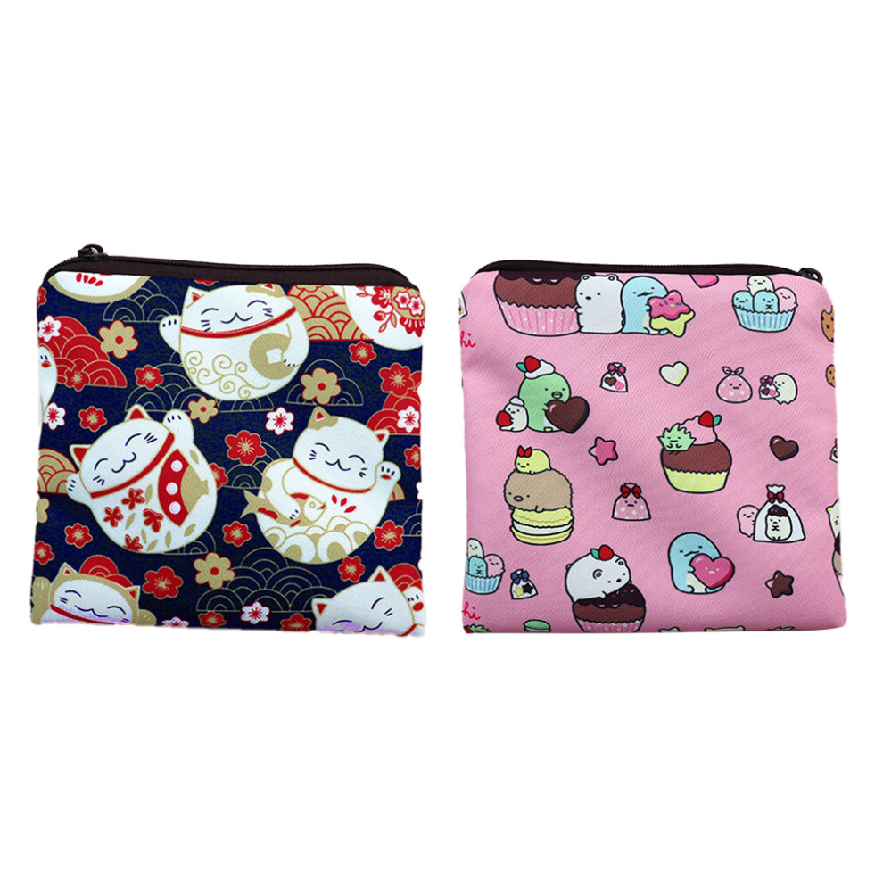 Zipper Nursing Pad Holder, High-quality Material Durable Stain-proof Wearable Organizer, Portable Menstrual Pad Bag for Women, 2 Pack