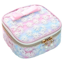 Twill Canvas Cloth Menstrual Cup Pouch, Daisy Patterned Privacy Bag For Women