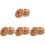16Pz in Legno Khaki Con Per 4
