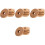 16Pz in Legno Khaki Con Per 5
