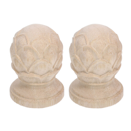 6Pz Decorativi in Legno Grezzo Per Interno Khaki 1