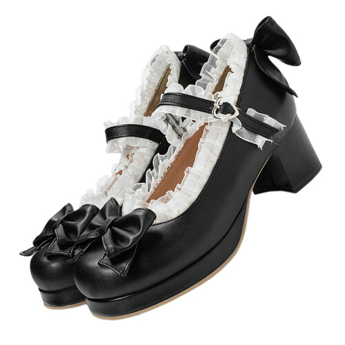 2Paren Vrouwen Zwart Stevige High Heels Draagbaar 2