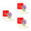 3Pz Cartoline Viola Ruota Ferris 3D Per Auguri E 8