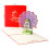 3Pz Cartoline Viola Ruota Ferris 3D Per Auguri E 3