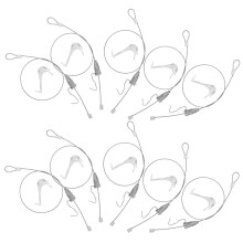 40Set Appendiquadri Filo E Ganci Argento Per Decorazioni