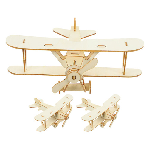 6Pz Kit in Legno Per Bambini, Beige, Gioco Creativo E Decorativo
