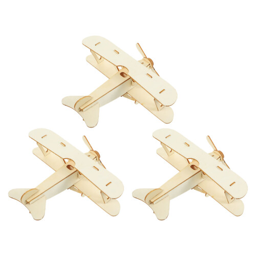 6Pz Kit in Legno Per Bambini, Beige, Gioco Creativo E Decorativo 2