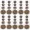 40Set Cartoon in Zinco Scatto Per Borse Marrone 1