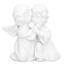 Statua di angelo cherubino, statuetta di angelo cherubino in resina, scultura, per uso interno ed esterno, design di angelo che abbraccia con