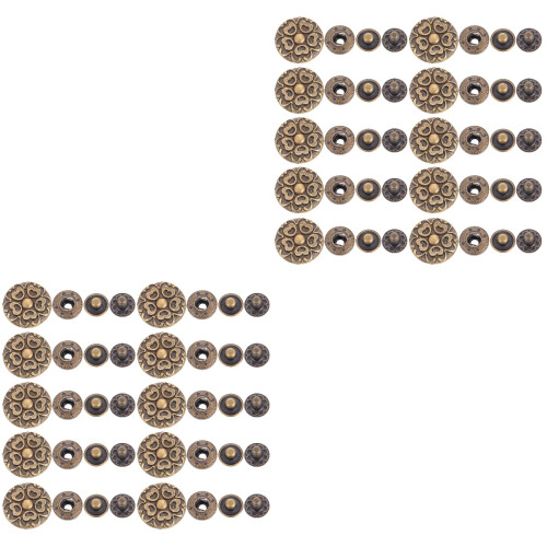 40Set Cartoon in Zinco Scatto Per Borse Marrone 2