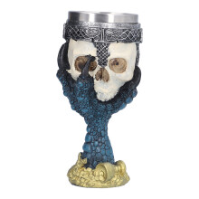 Durable Material Skull Mug with Stainless Steel Interior, Retro Style Resin Goblet for Cocktail Whiskey Beer, Gothic Cocktail Glasses with Horror Them