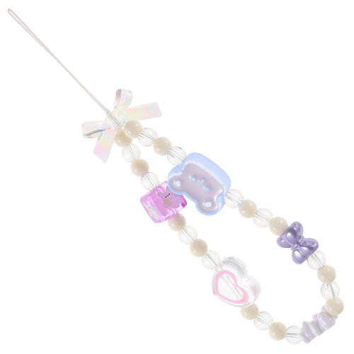 3Pz Catena Phone Charm Resistente Acrilico Decorativo Per