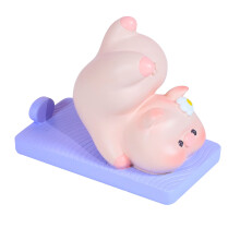Phone Holder Stand with Cute Pig Design for Home Office Use, Animal Desktop Accessories Made from Resin Material, Kawaii Desk Decor Compatible with Sm