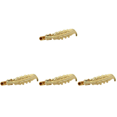 4Pz Fermacravatta Dorato Uomo Clip Per Abbigliamento E 1
