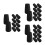 30St Universele Wandelstok Rubber Tips Antislip Zwart 9