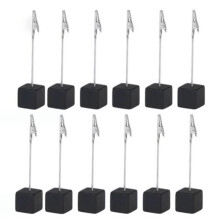 Photo Folder Note Holder, Clamp/Holder Stand Memo Holder, Clip with Stable Cube Base