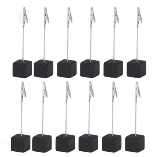 Photo Folder Note Holder, Clamp/Holder Stand Memo Holder, Clip with Stable Cube Base