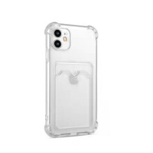 Yhteensopiva Iphone11Clear Wallet -puhelinkotelon kanssa, TPU-materiaali tarjoaa erittäin ohuen ja pehmeän suojan, täyden suojan